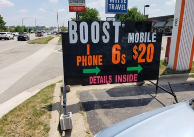 light-bright-portable-black-signs boost mobile store grand rapids retail specials signage