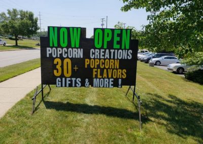 Popcorn Creations in Grandville uses Light Bright Signs
