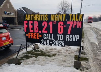 Hulst Jepsen Arthritis talk event light Bright Signs